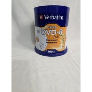 Verbatim 100 Pack DVD-R 4.7GB 16x Life Series White Inkjet Printable Discs 97156